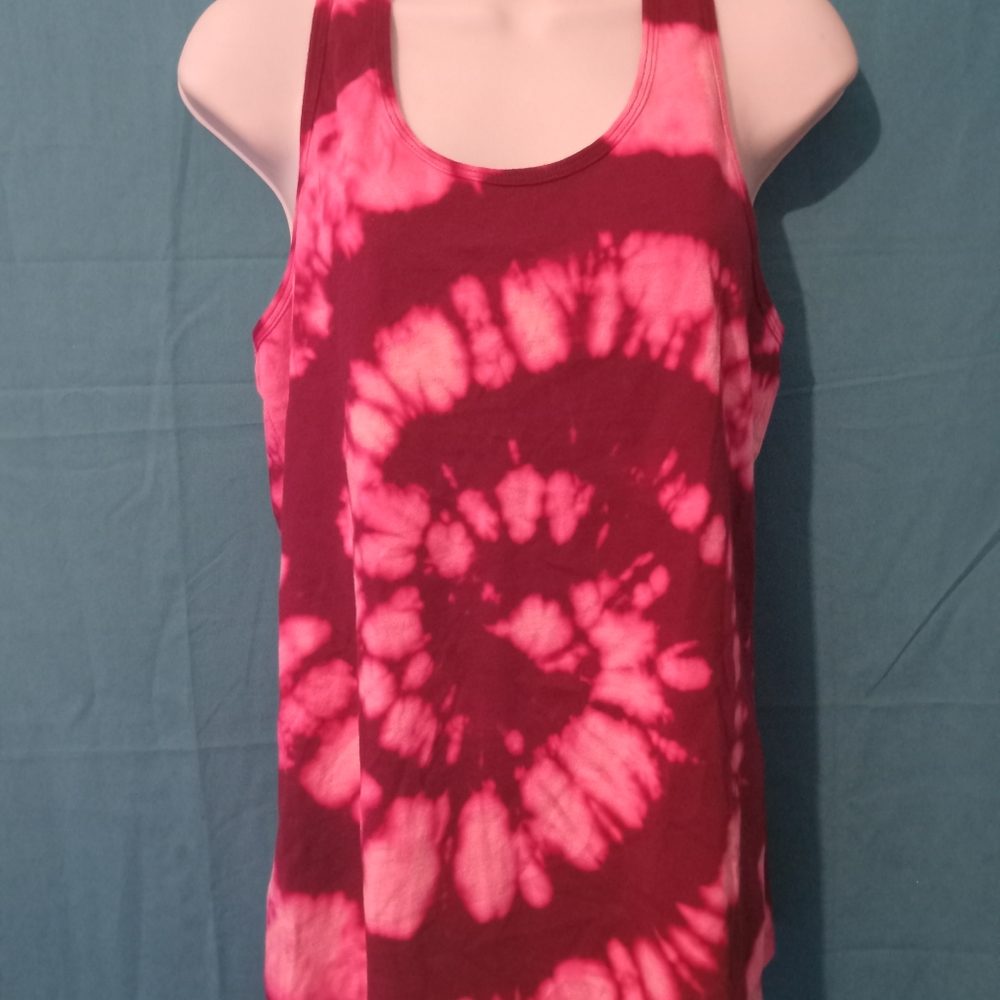 Hand dyed women's racerback tank top